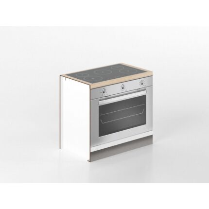 Base forno e fornelli 90 cm bianco/rovere 'Cassandra'