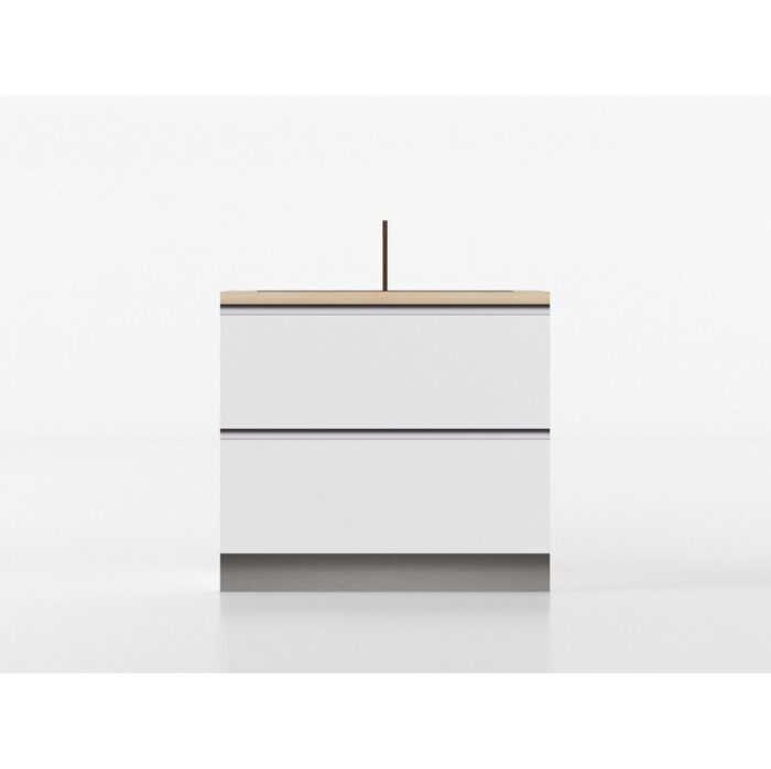 Base lavandino 90 cm bianco/rovere 'Cassandra' - immagine 3