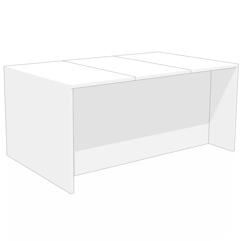 Home staging kitchen island in cardboard 'Lia'