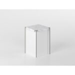 Base angolare 60 cm antracite/marmo 'Cassandra'