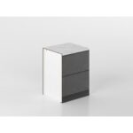 Unterschrank mit Schubladen 60 cm anthrazit/marmor 'Cassandra'