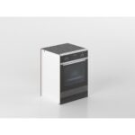 Base forno e fornelli 60 cm antracite/marmo 'Cassandra'
