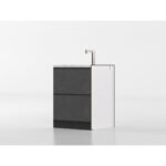 Sink base unit 60 cm anthracite/marble 'Cassandra' - Image 2