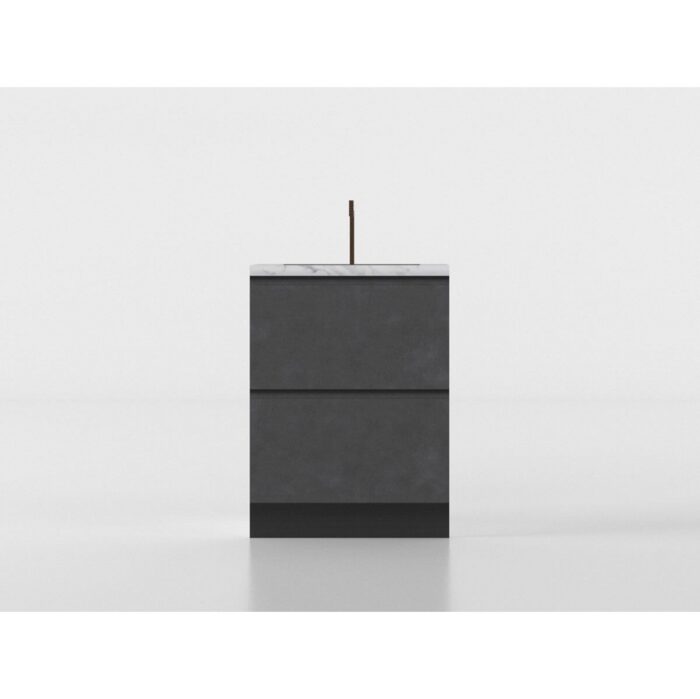Sink base unit 60 cm anthracite/marble 'Cassandra' - Image 3