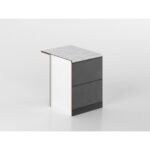 Base piano snack 60 cm antracite/marmo 'Cassandra'