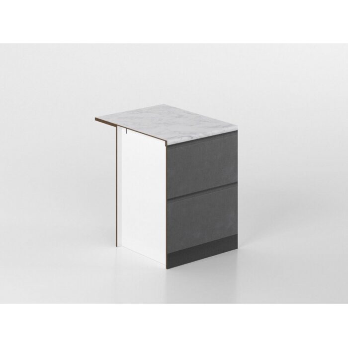 MaAn-Base-da-60-Piano-Snack-2 Base piano snack 60 cm antracite/marmo 'Cassandra' - immagine 1