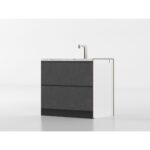 Sink base unit 90 cm anthracite/marble 'Cassandra' - Image 3