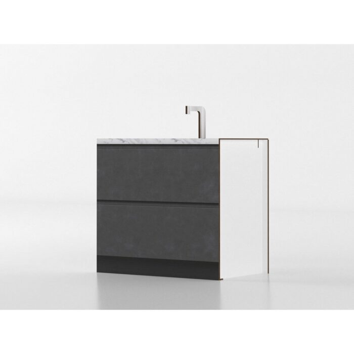 Sink base unit 90 cm anthracite/marble 'Cassandra' - Image 3