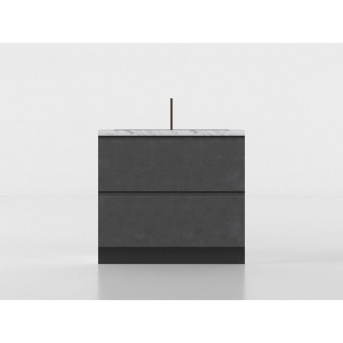 Sink base unit 90 cm anthracite/marble 'Cassandra' - Image 2