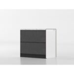 2 drawers base unit 90 cm anthracite/marble 'Cassandra' - Image 3