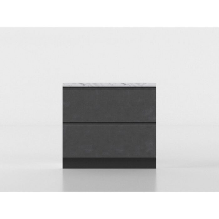 Base fornello 90 cm antracite/marmo 'Cassandra' - immagine 2