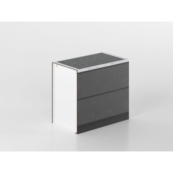 Base fornello 90 cm antracite/marmo 'Cassandra' - immagine 1