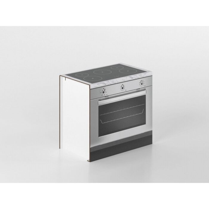 Base forno e fornelli 90 cm antracite/marmo 'Cassandra' - immagine 1