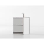 Base lavandino 60 cm grigio/marmo 'Cassandra' - immagine 3