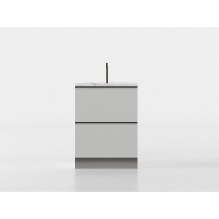 Base lavandino 60 cm grigio/marmo 'Cassandra' - immagine 2