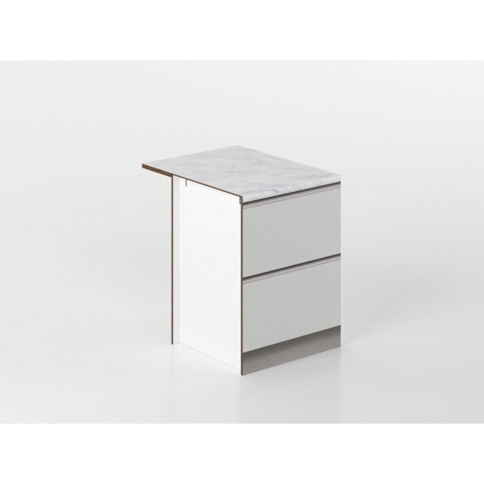 Base piano snack 60 cm grigio/marmo 'Cassandra' - immagine 1