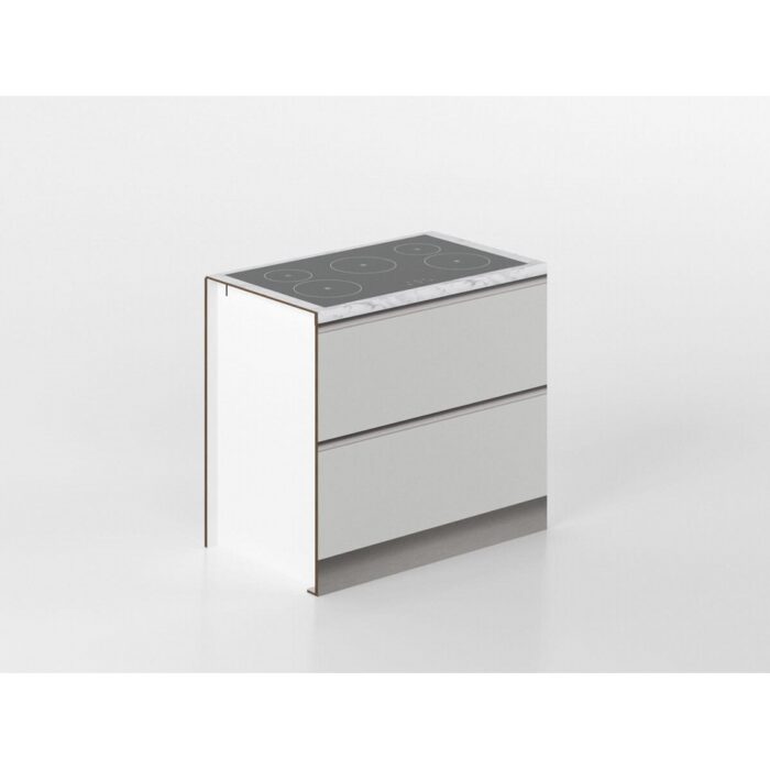 Base fornello 90 cm grigio/marmo 'Cassandra' - immagine 1