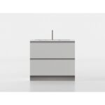 Base lavandino 90 cm grgio/marmo 'Casandra' - immagine 3