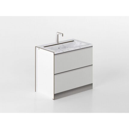 Base lavandino 90 cm grgio/marmo 'Casandra'