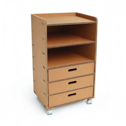 Cassettiera di servizio in cartone 'Mazia Large'