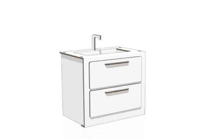 Base lavandino 90 cm in cartone cucina 'Gioia'