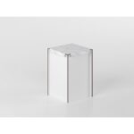 Base angolare 60 cm bianco/marmo 'Cassandra'