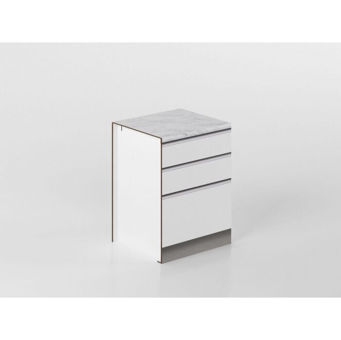 Base cassetti 60 cm bianco/marmo 'Cassandra' - immagine 1