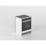 Base forno e fornelli 60 cm bianco/marmo 'Cassandra'