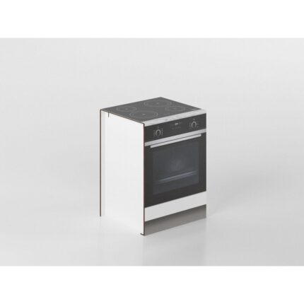 Base forno e fornelli 60 cm bianco/marmo 'Cassandra'