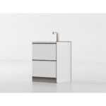 Unterschrank Spüle 60 cm weiß/marmor 'Cassandra' – Bild 2