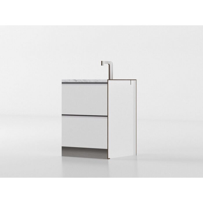 Unterschrank Spüle 60 cm weiß/marmor 'Cassandra' – Bild 2