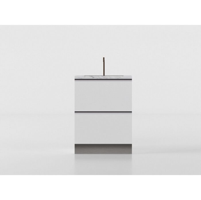 Unterschrank Spüle 60 cm weiß/marmor 'Cassandra' – Bild 3