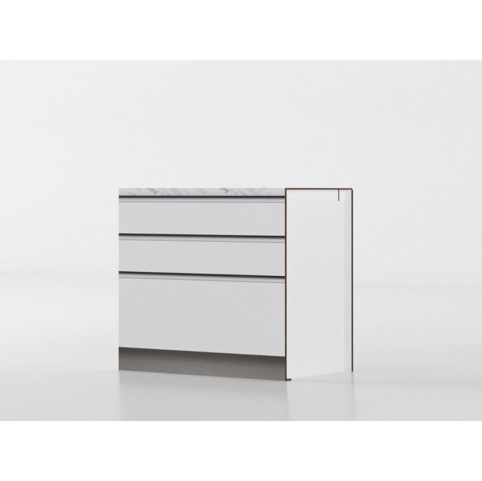 Base cassetti 90 cm bianco/marmo 'Cassandra' - immagine 3