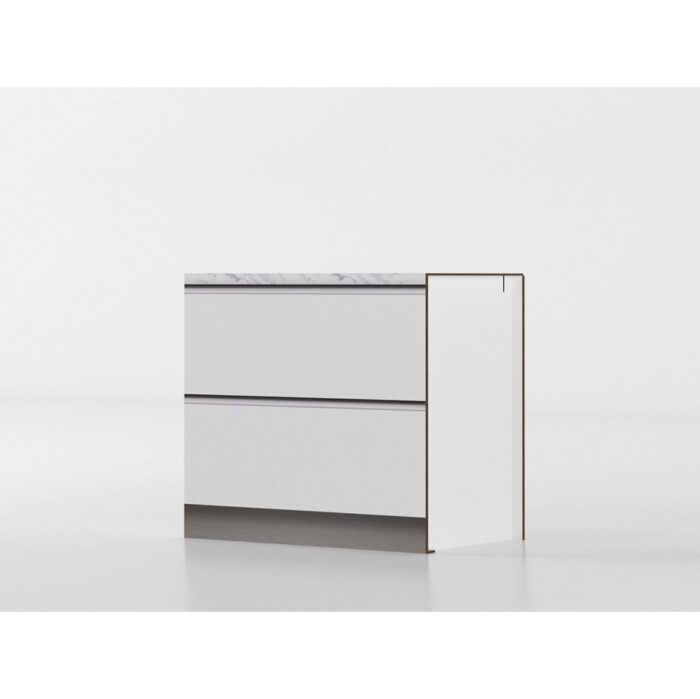 Base cassettoni 90 cm bianco/marmo 'Cassandra' - immagine 3