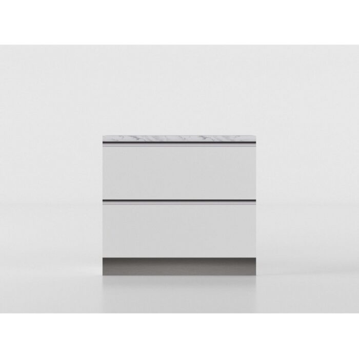 Base cassettoni 90 cm bianco/marmo 'Cassandra' - immagine 2