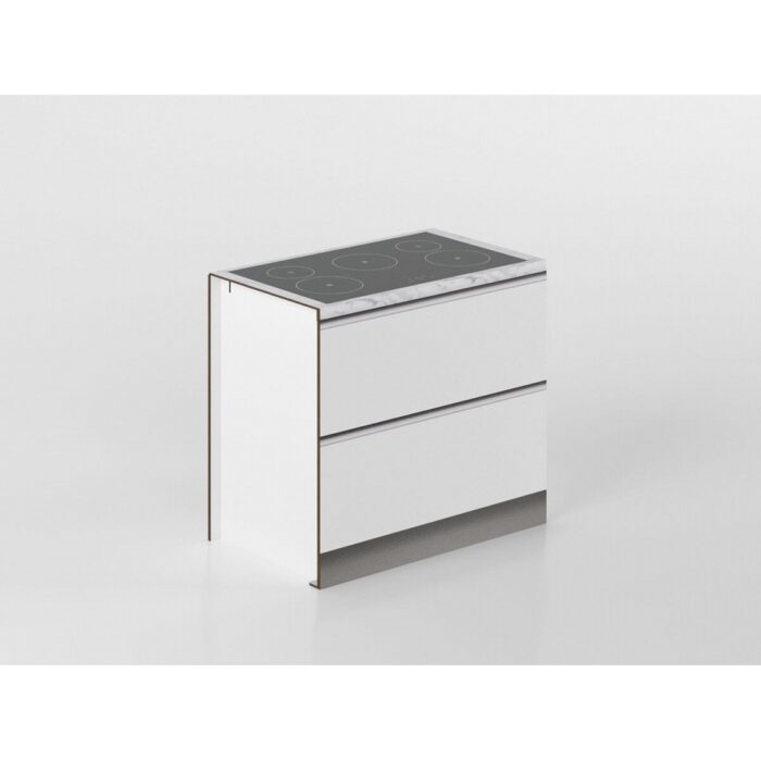 Cooker base unit 90 cm white/marble 'Cassandra' - Image 1