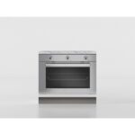 Unterschrank mit Ofen und Gasherd 90 cm weiß/marmor – Bild 2