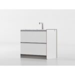 Unterschrank Spüle 90 cm weiß/marmor 'Cassandra' – Bild 3