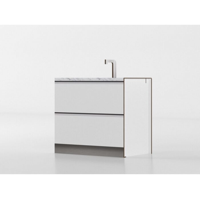 Unterschrank Spüle 90 cm weiß/marmor 'Cassandra' – Bild 3