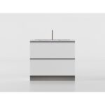 Unterschrank Spüle 90 cm weiß/marmor 'Cassandra' – Bild 2