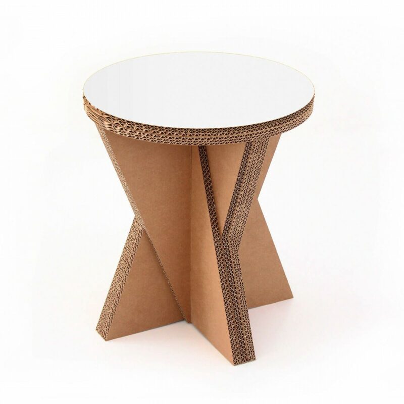 Crossed cardboard stool 'Ortles S'