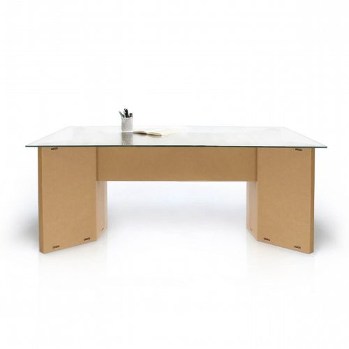 Tavolo di servizio con piano in vetro 'Otro Small'