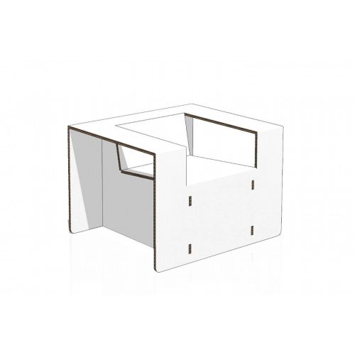 Poltrona in cartone per arredi Home Staging - NaturDesign