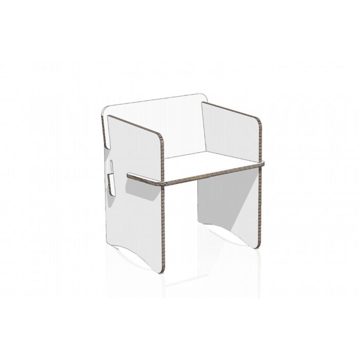 Sedia da ufficio in cartone per arredo Home Staging Sedia da ufficio in cartone per arredo Home Staging