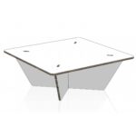 80 cm Kreuz-Couchtisch aus Pappe für Home-Staging-Möbel