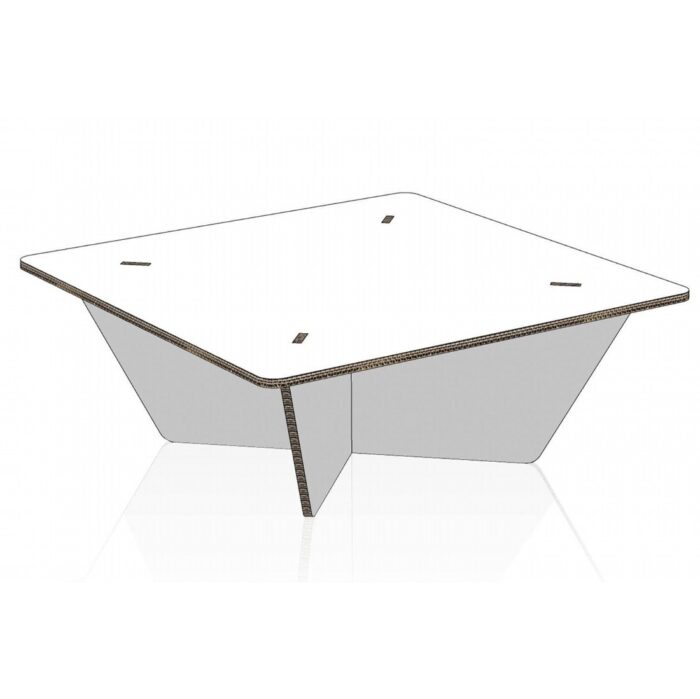 80 cm Kreuz-Couchtisch aus Pappe für Home-Staging-Möbel 80 cm Kreuz-Couchtisch aus Pappe für Home-Staging-Möbel
