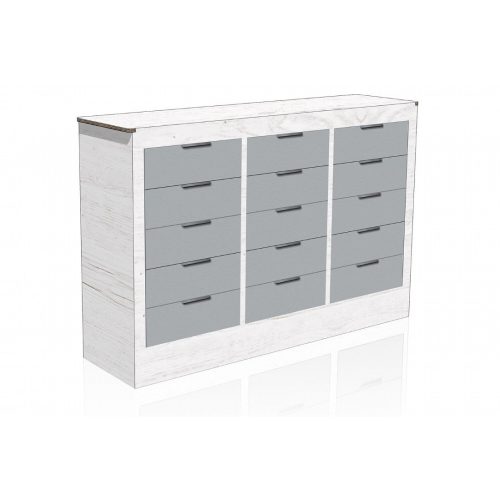 Cassettiera stampata da 150 in cartone home staging