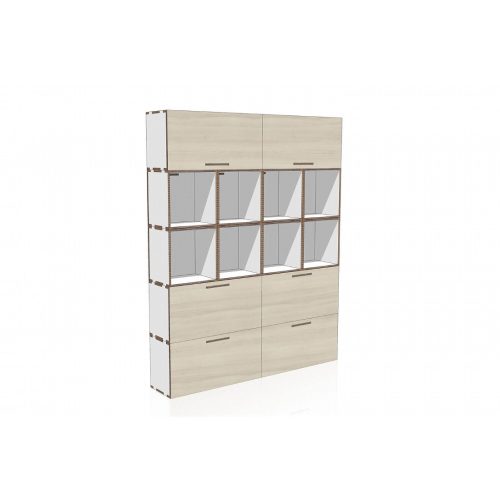 Libreria 80 cm stampata in cartone home staging