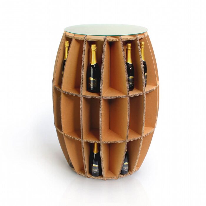 Barrel cardboard bottle holder 'Rebbio V'