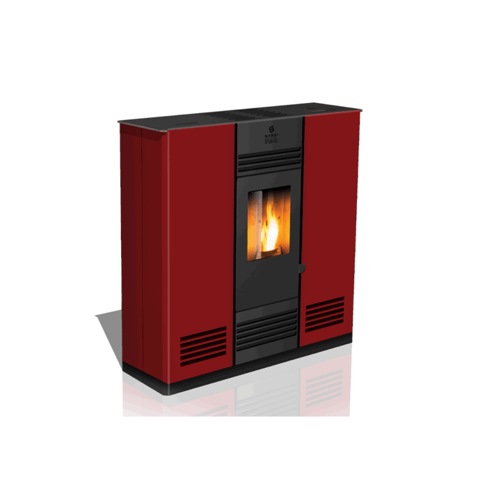 Stufa in cartone 80 cm rossa home staging - NaturDesign Stufa in cartone 80 cm rossa home staging - NaturDesign